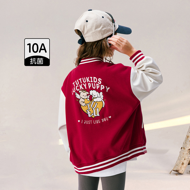 春季女童卡通棒球服