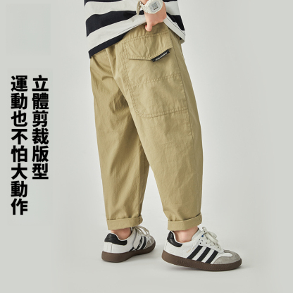 男童夏季大口袋休閒長褲