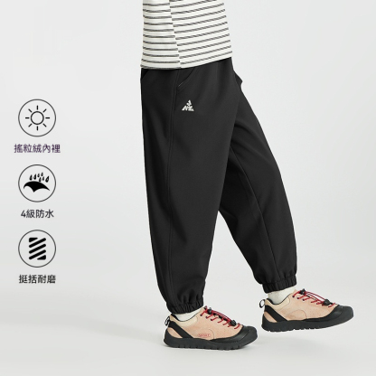 男童三防加絨軟殼滑雪褲