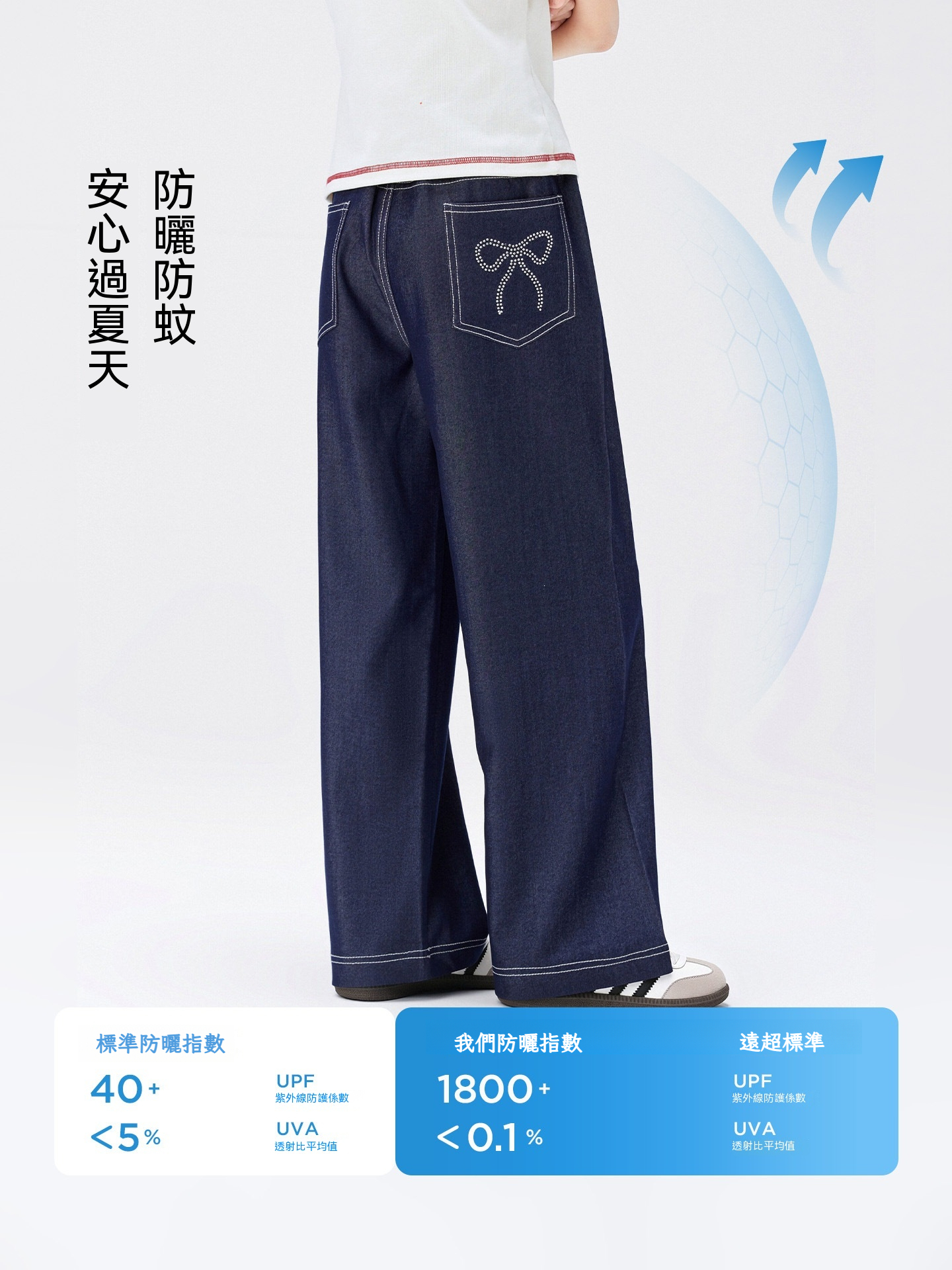 女童天絲夏季軟牛仔褲