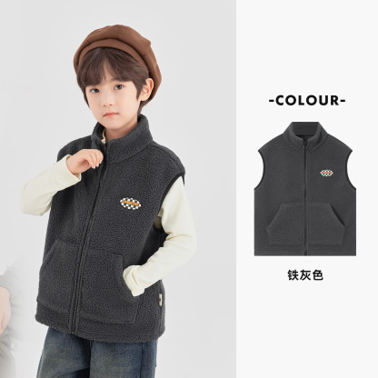 男童搖粒絨秋冬馬甲背心
