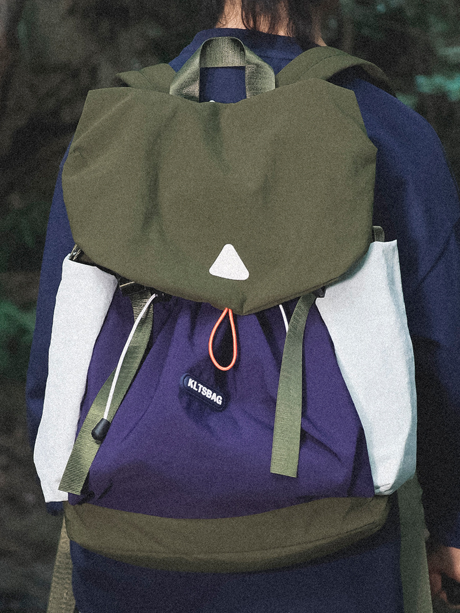兒童春季戶外運動撞色速乾登山雙肩包