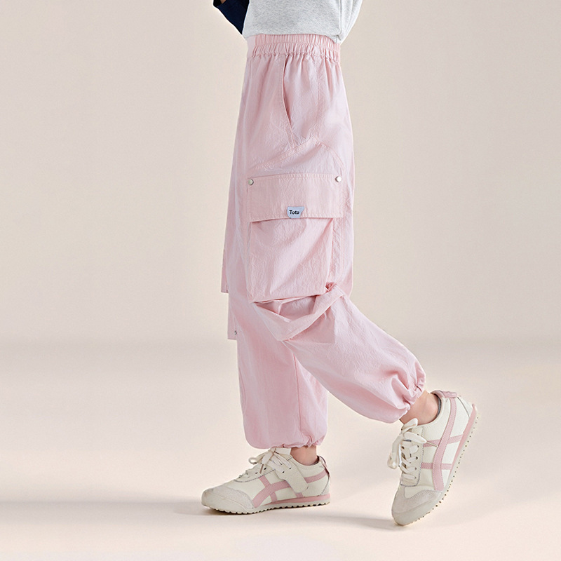 春秋女童薄款運動工裝褲休閑褲長褲