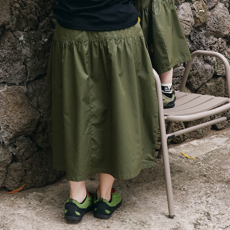 兒童純棉輕薄笑臉A字裙親子裝