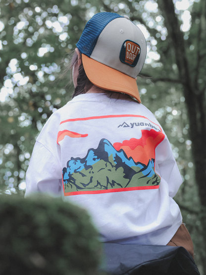 兒童戶外露營長袖磨毛T恤