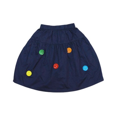 兒童純棉輕薄笑臉A字裙親子裝