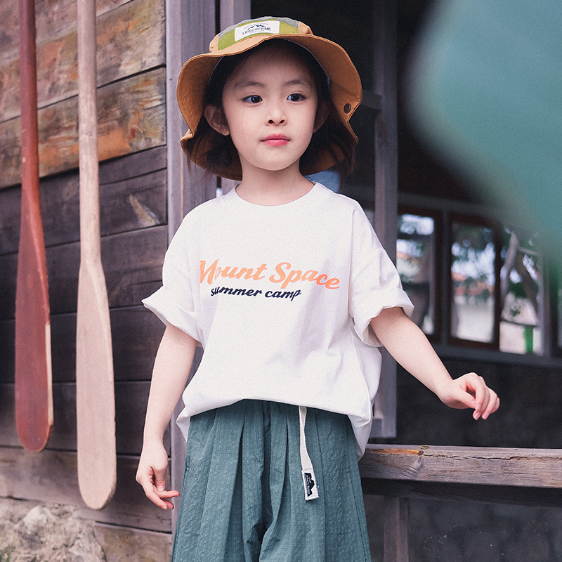女童山系戶外露營圓領短T