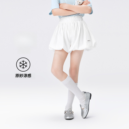女童條紋polo領針織涼感冰絲短袖t恤