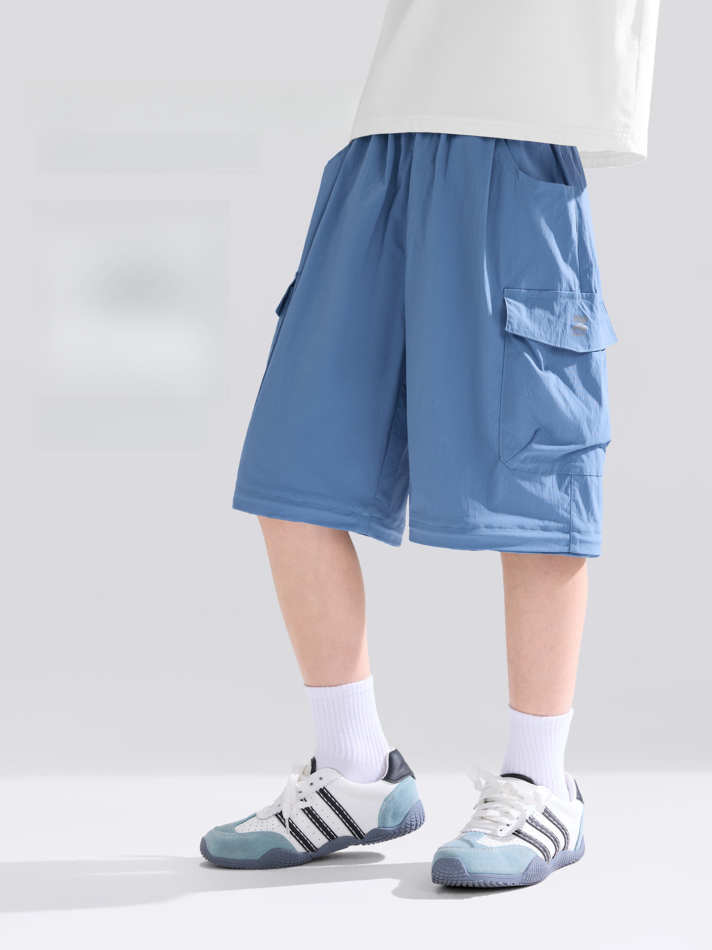 可拆卸兩穿男童溯溪大口袋工裝褲