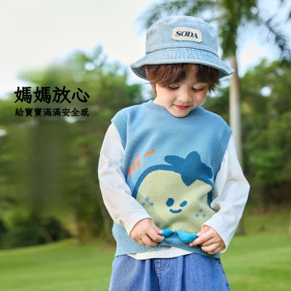 春季兒童針織背心坎肩馬甲