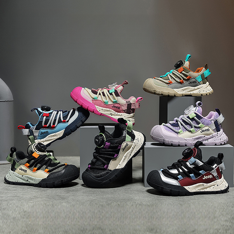 兒童秋季軟底防滑網面運動鞋