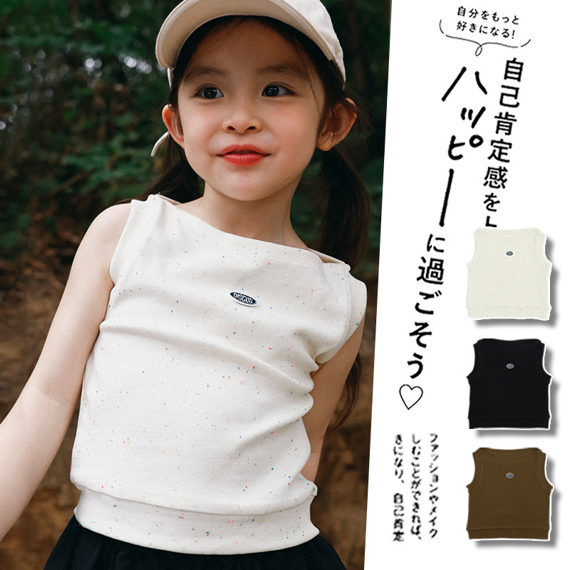 兒童休閒修身圓領背心無袖坎肩