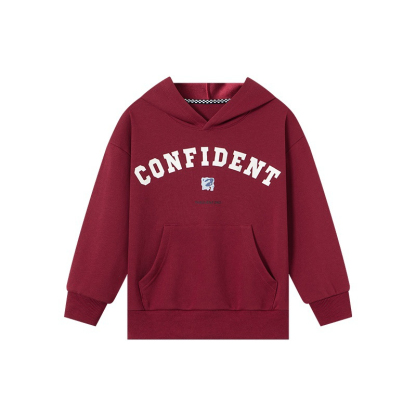 春秋男童美式印花連帽衛衣