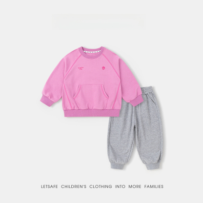 兒童春季純色兩件套裝