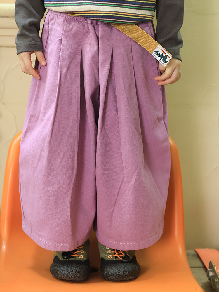 女童闊腿休閒褲