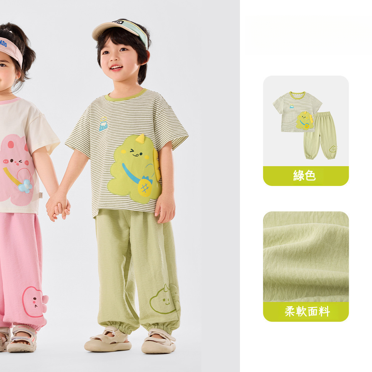兒童短袖T恤褲子套裝