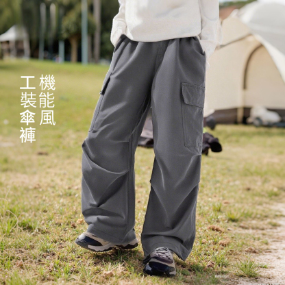 春秋女童大口袋工裝褲