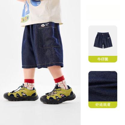 兒童萊賽爾天絲軟牛仔短褲
