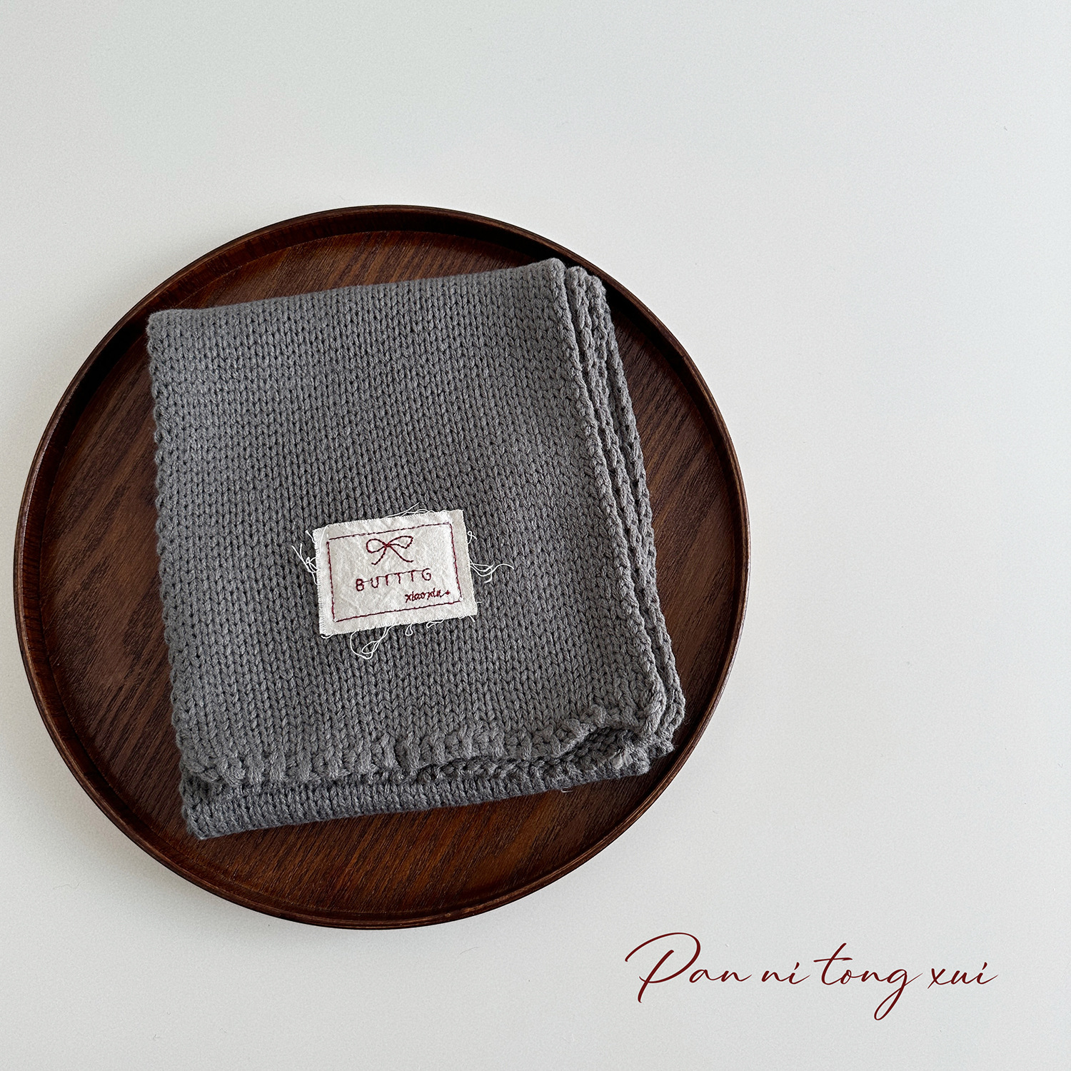 兒童純色秋冬保暖針織毛線圍脖