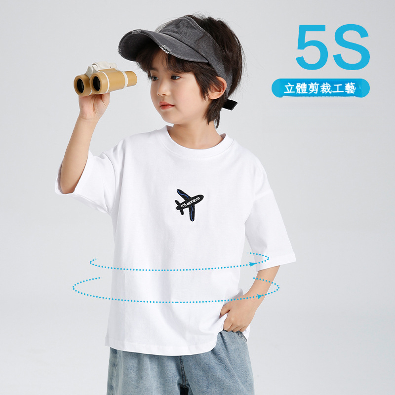 男童飛機印花短袖T海