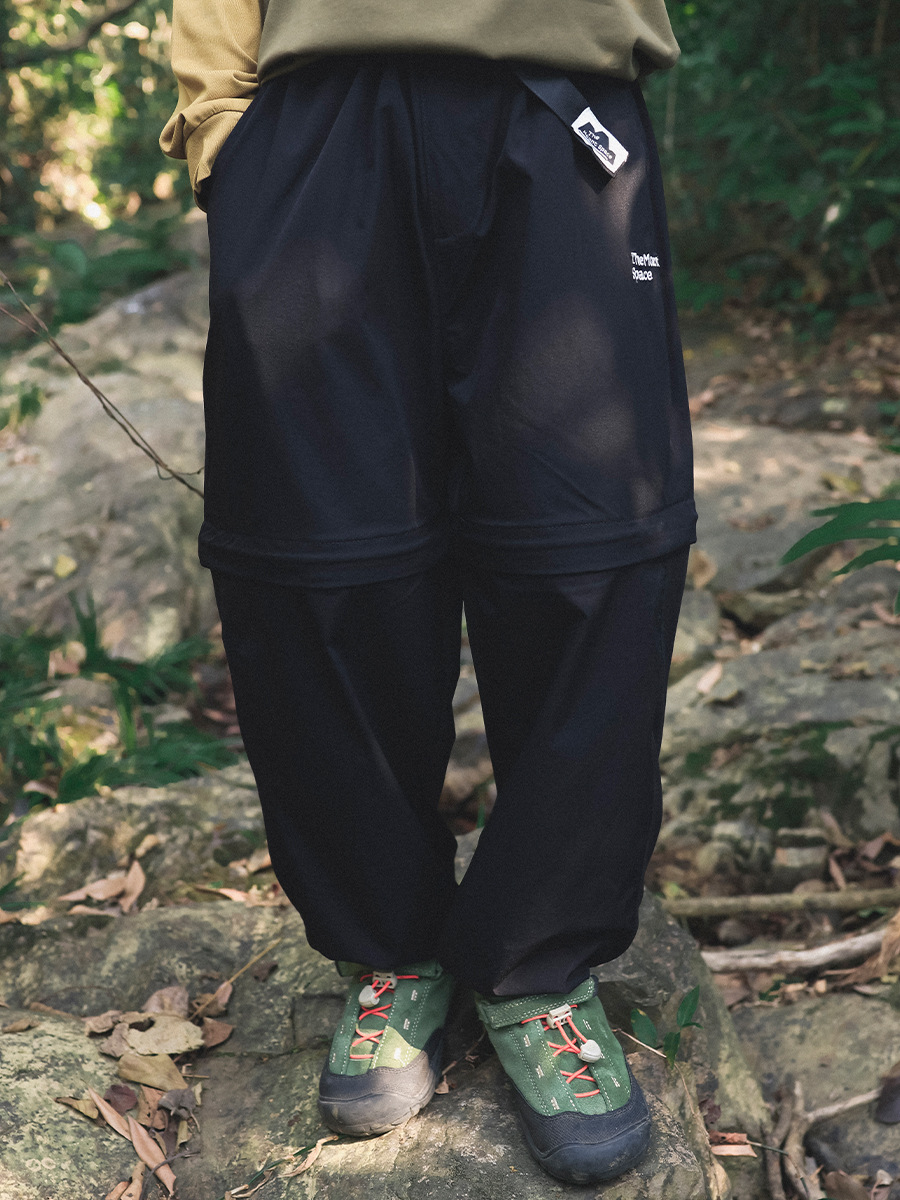 男童春季可拆卸戶外運動透氣長褲