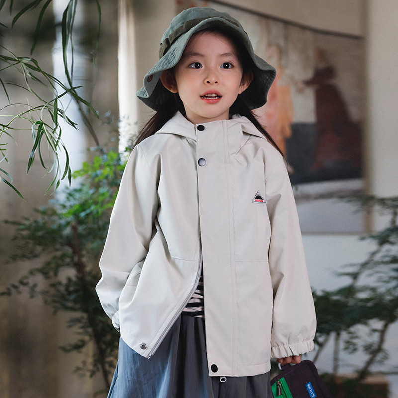 兒童連帽防風防水外套