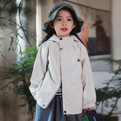 兒童連帽防風防水外套