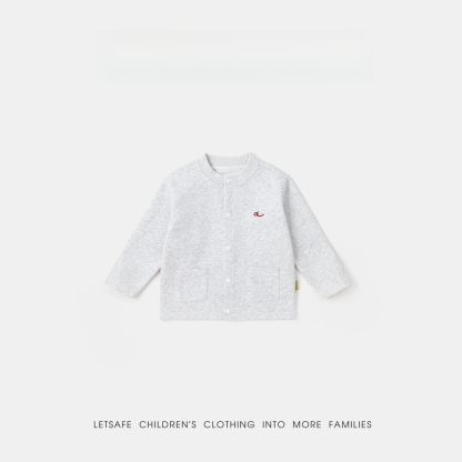 兒童春季洋氣圓領開衫外套