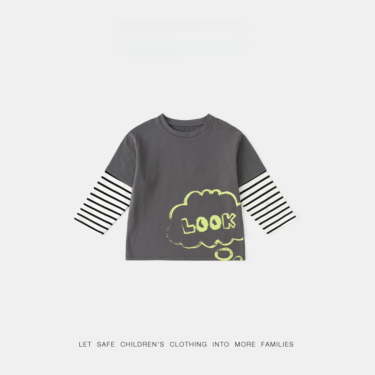 兒童假兩件秋季長袖