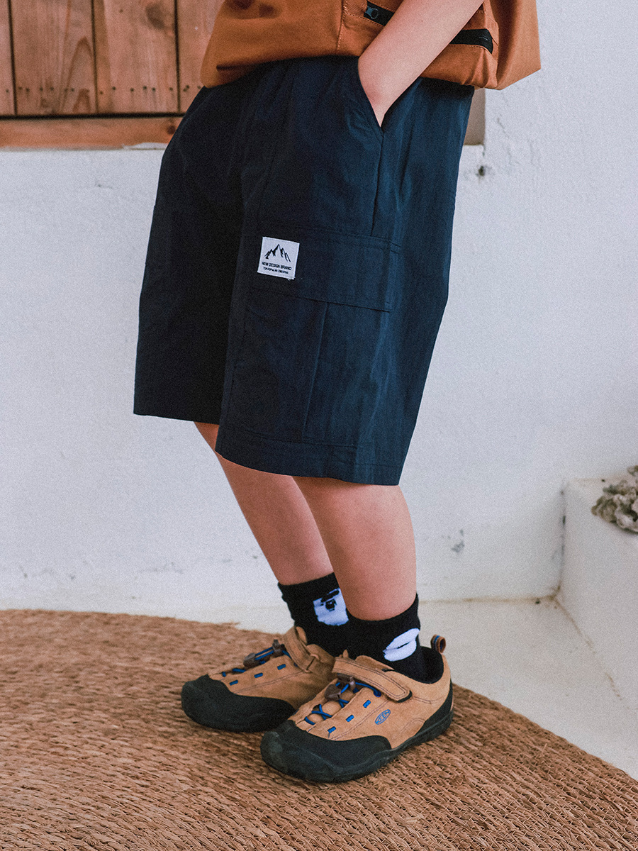 男童戶外工裝褲短