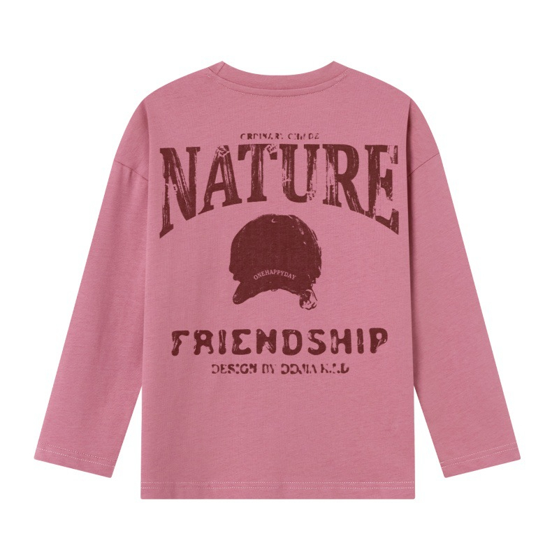 春秋款男童字母印花棉長袖