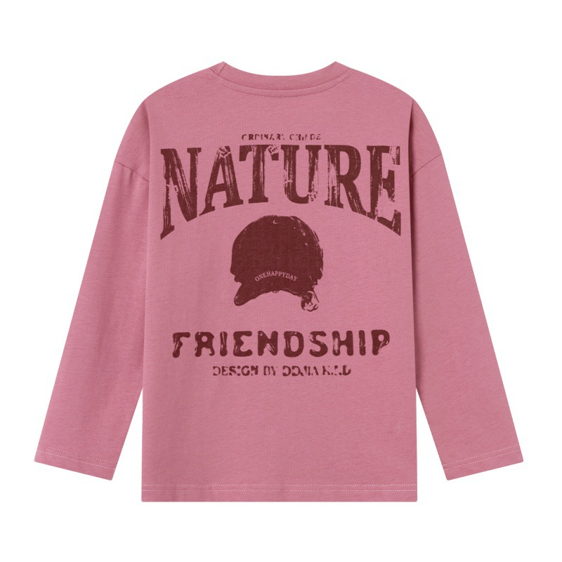 春秋款男童字母印花棉長袖