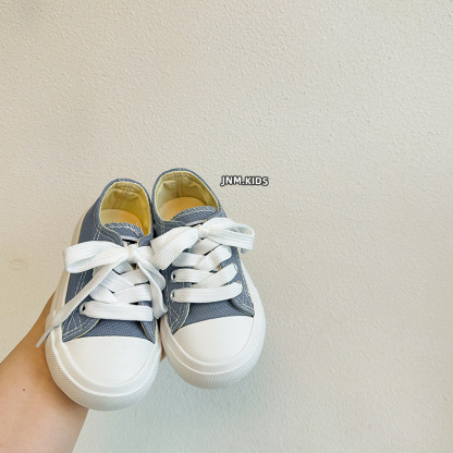 韓版糖果色兒童春秋帆布鞋