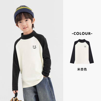 男童抑菌鎖溫冬季德絨打底衫