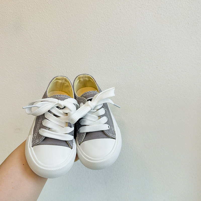 韓版糖果色兒童春秋帆布鞋