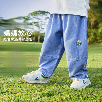 春季男童童趣軟牛仔褲