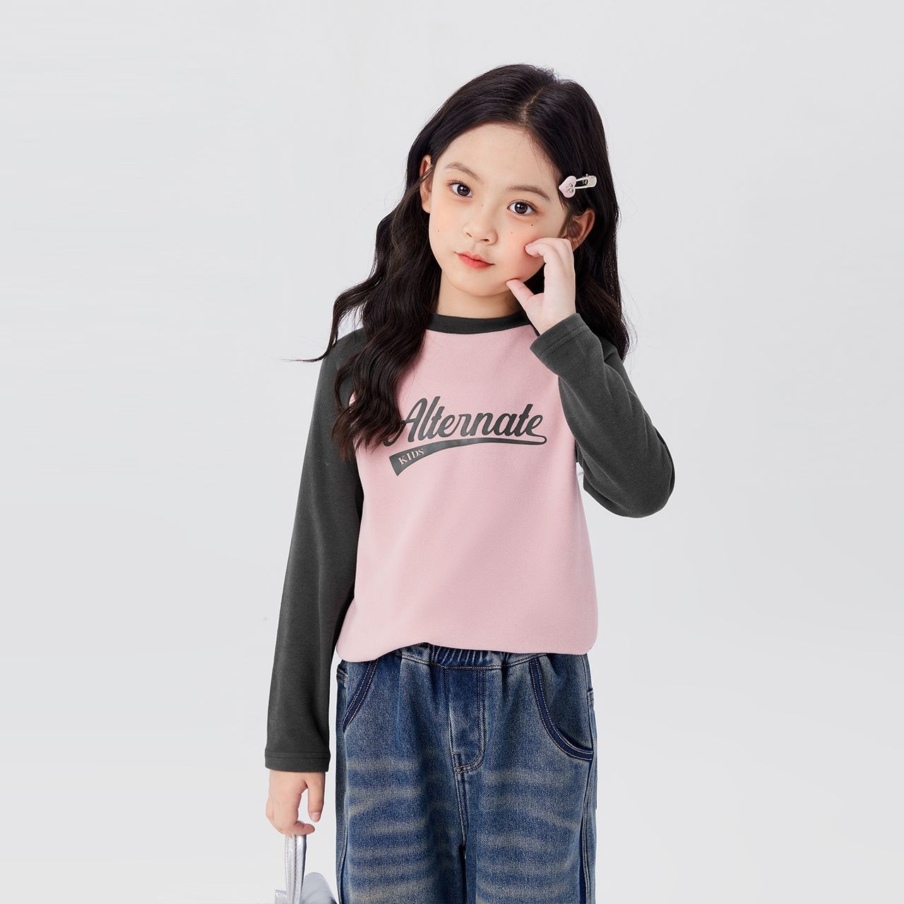 秋冬女童德絨打底衫