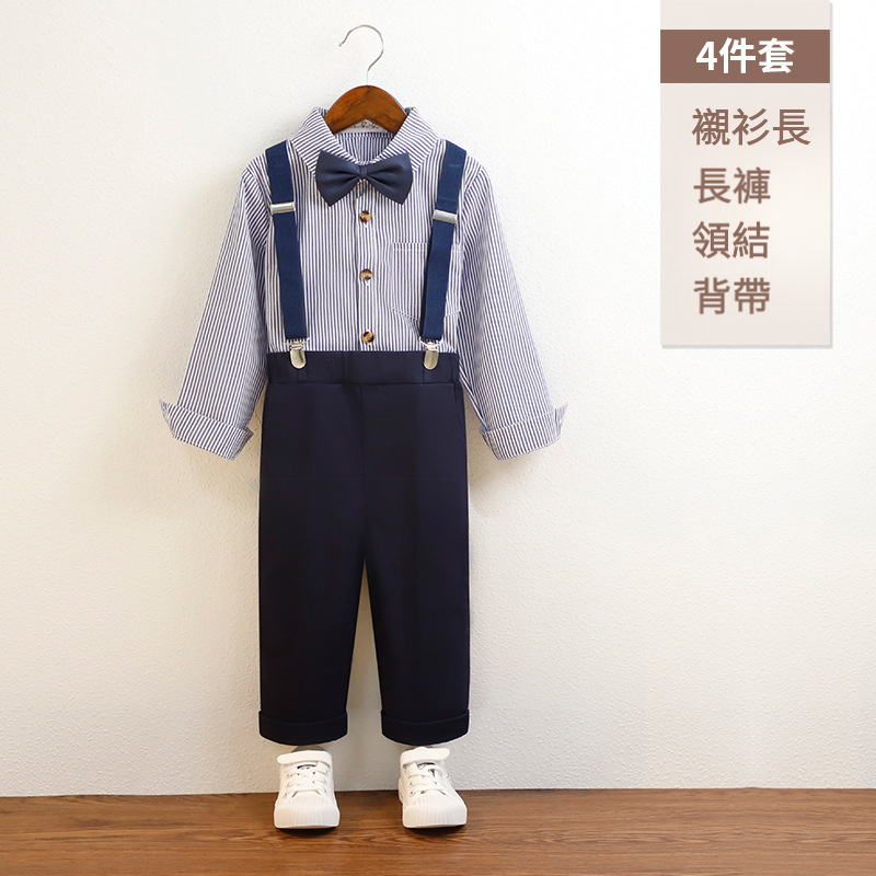 男童春夏韓版條紋背帶褲