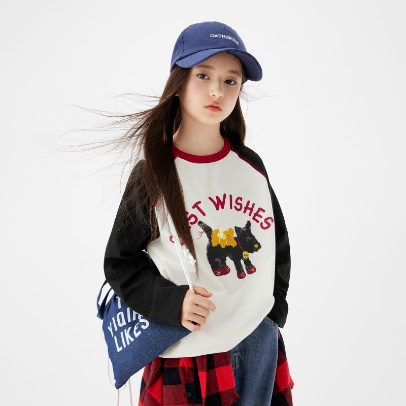 秋季女童純棉長袖T恤