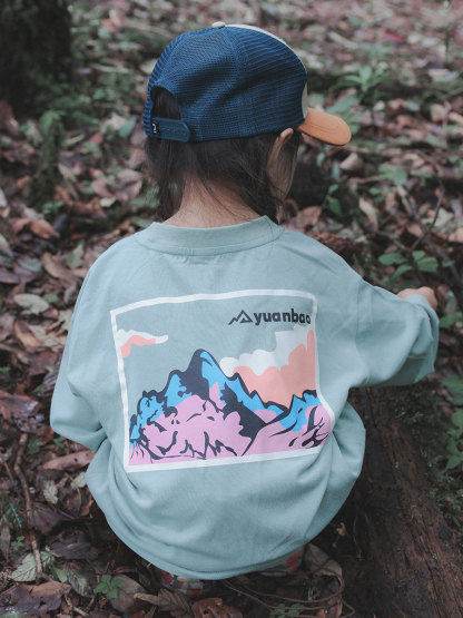 兒童戶外露營長袖磨毛T恤
