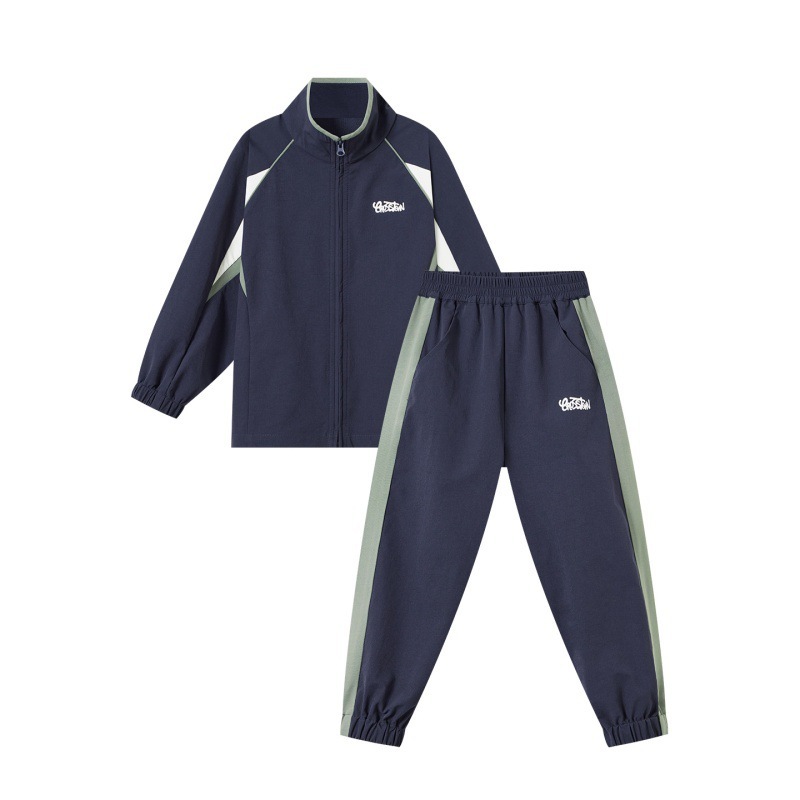 男童三拼印花運動套裝