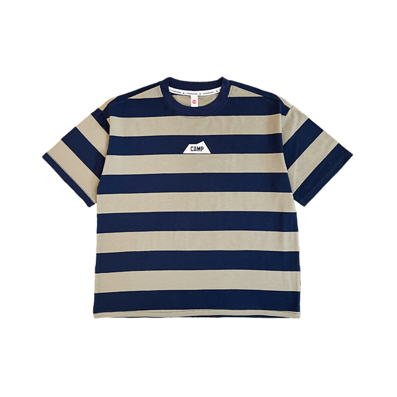 兒童夏季男童條紋短袖T恤