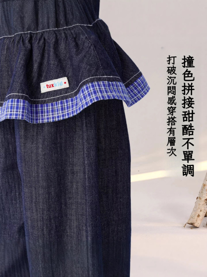 春季女童中大童牛仔褲