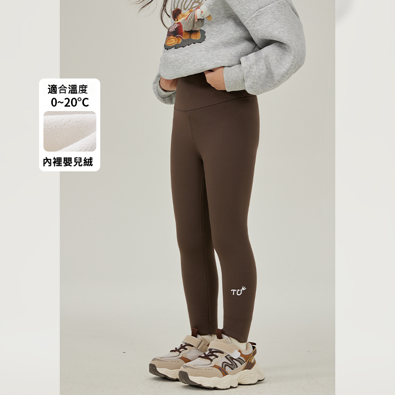 女童冬季加絨打底褲