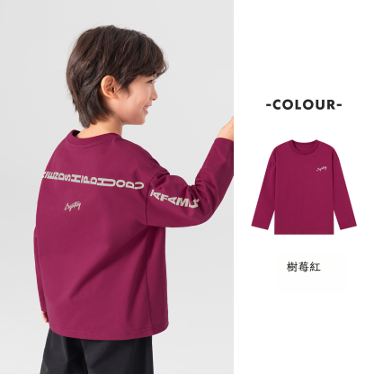 春秋男童連袖字母印花T恤