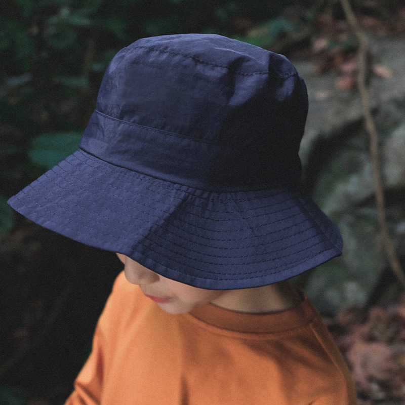 兒童春季輕薄透氣大帽簷防曬遮陽速乾漁夫帽
