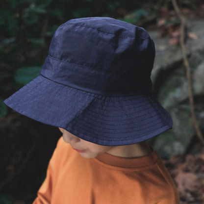 兒童春季輕薄透氣大帽簷防曬遮陽速乾漁夫帽