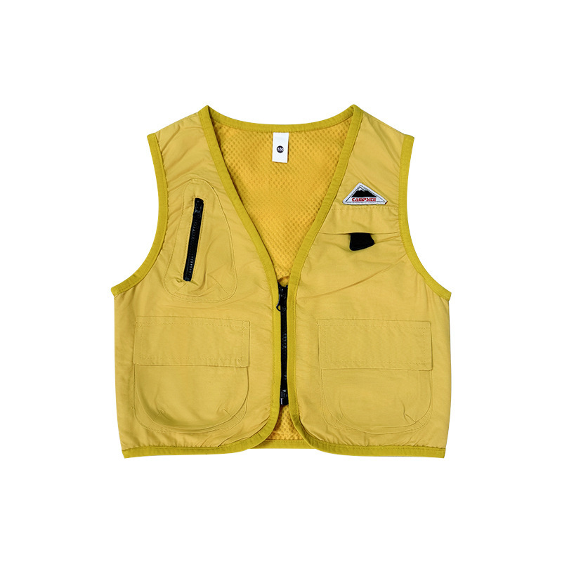 兒童戶外風多功能工裝馬甲