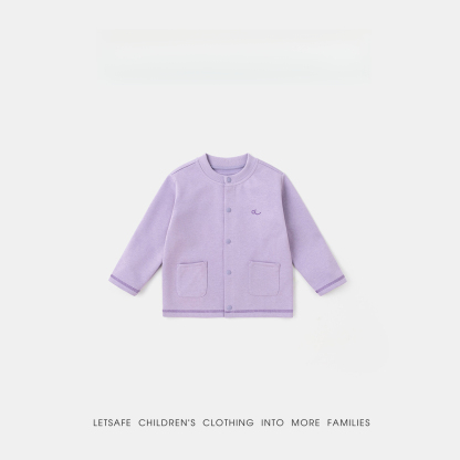 兒童春季洋氣圓領開衫外套