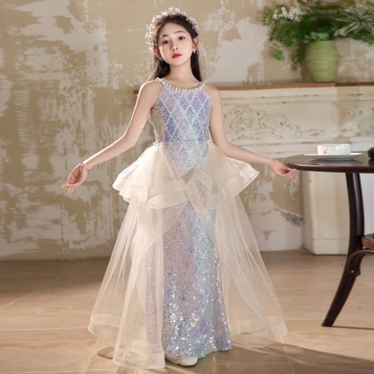 兒童美人魚魚尾演出服